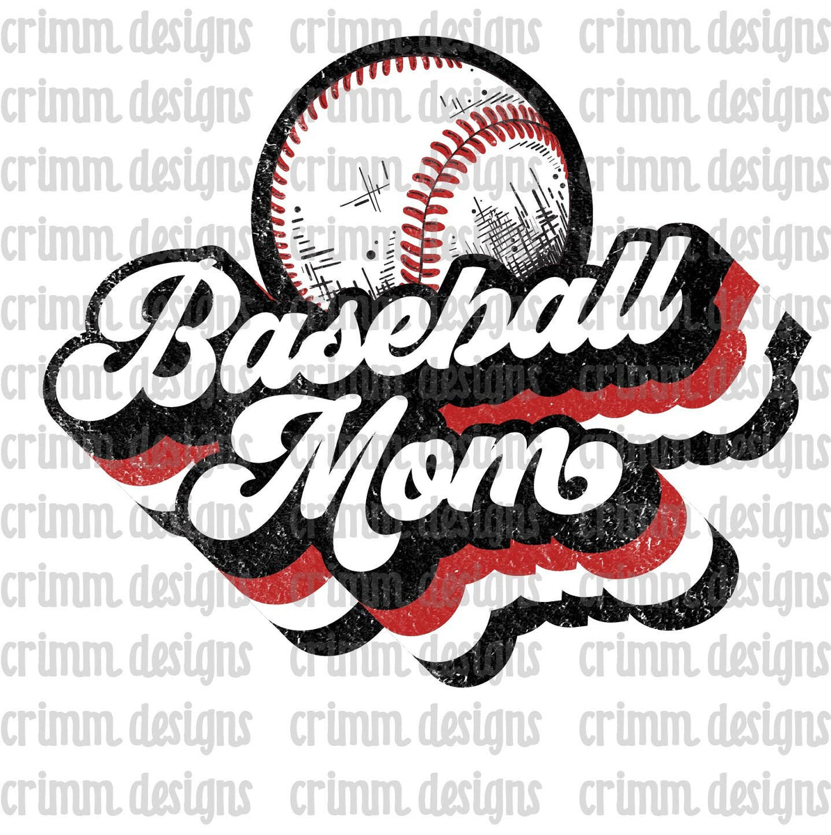 Retro Baseball Sublimation Design Download – Crimm Designs