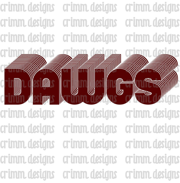 Retro Dawgs Sublimation Design Download