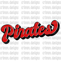 Layered Retro Pirates Sublimation Design Download