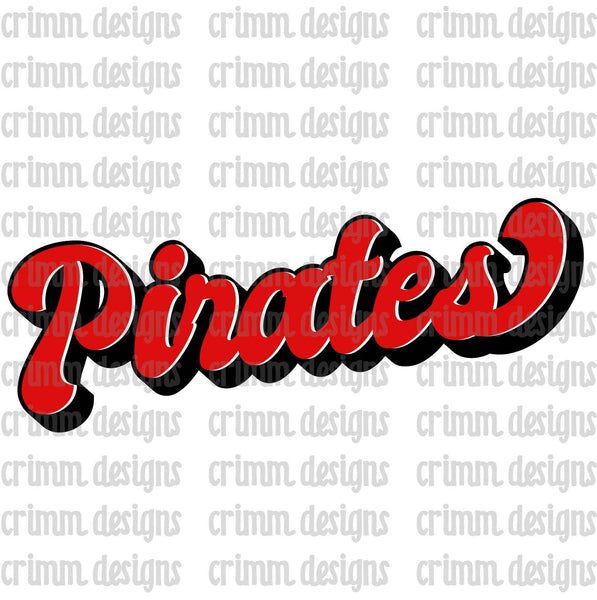 Layered Retro Pirates Sublimation Design Download