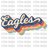 Retro Eagles Sublimation Design Download