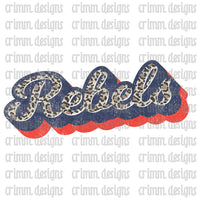 Leopard Retro Rebels Sublimation Design Download