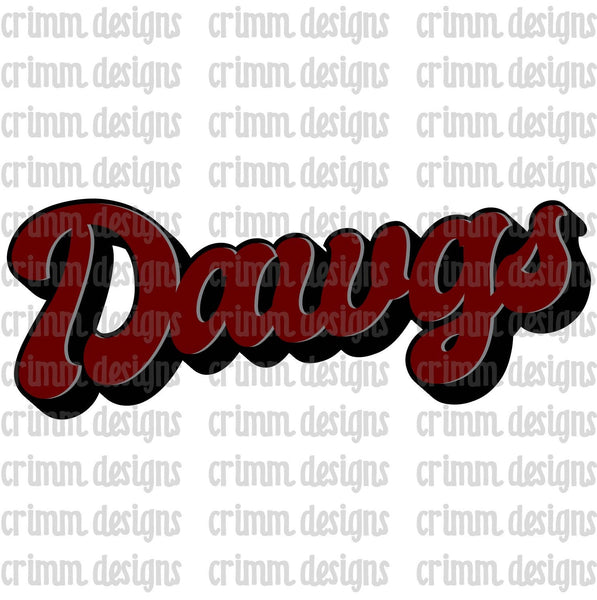 Layered Retro Dawgs Sublimation Design Download