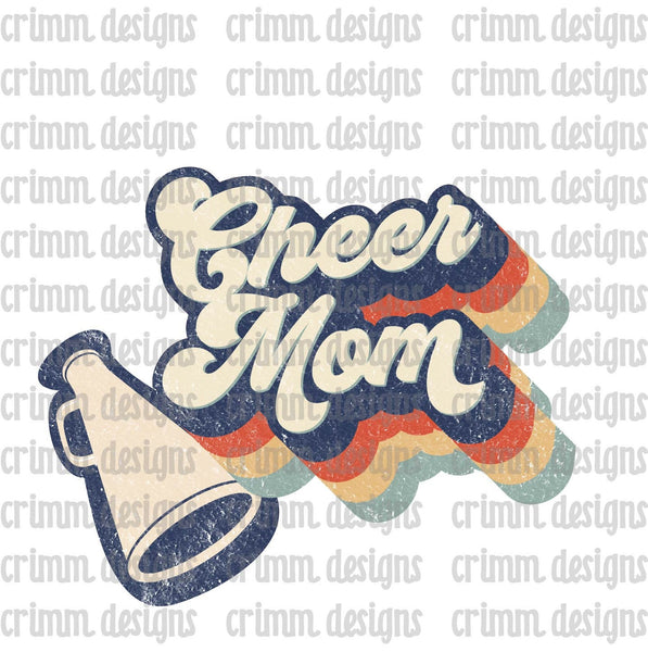 Retro Cheer Mom Sublimation Design Download