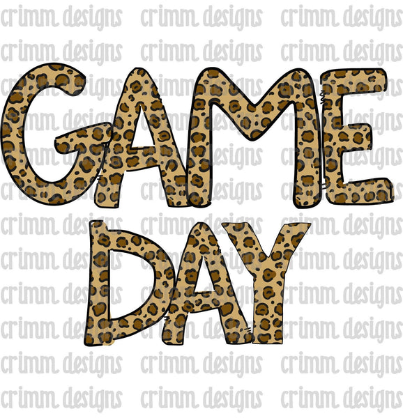 Leopard Game Day Sublimation Design Download