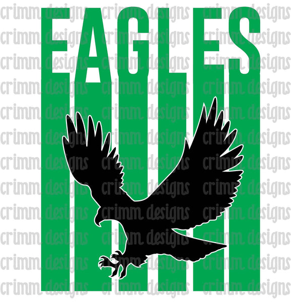 Eagles Mascot Long Shadow Sublimation Design Download