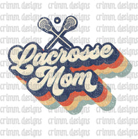 Retro Lacrosse Mom Sublimation Design Download