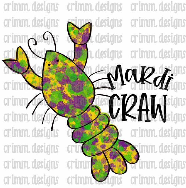 Mardi Craw Sublimation Design Digital Download