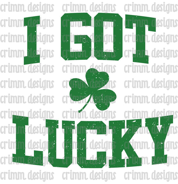 I Got Lucky and Lucky with Shamrock  - 2 files - Sublimation Design Download