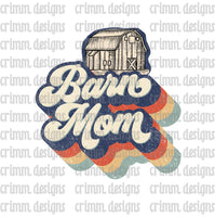 Retro Barn Mom Sublimation Design Download