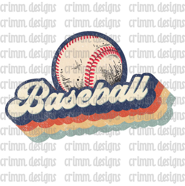 Retro Baseball Sublimation Design Download – Crimm Designs
