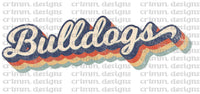 Retro Bulldogs Sublimation Design Download