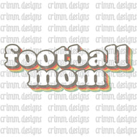 Retro Football Mom Sublimation Design Download