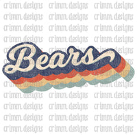 Retro Bears Sublimation Design Download