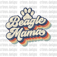 Retro Dog Mom Beagle Mama Sublimation Design Download