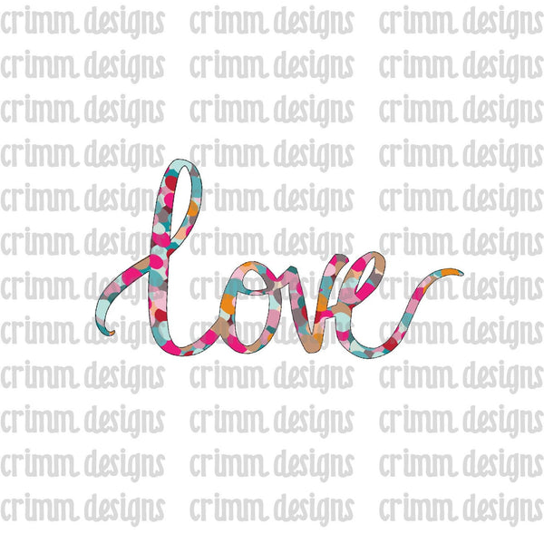 Love Sublimation Design Digital Download