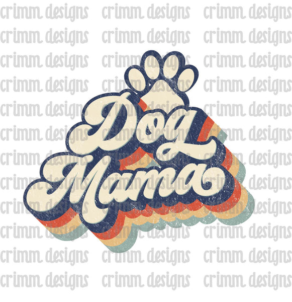 Retro Dog Mom Dog Mama Sublimation Design Download