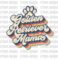 Retro Dog Mom Golden Retriever Mama Sublimation Design Download