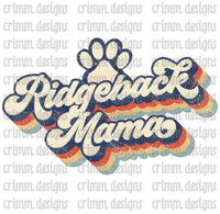 Retro Dog Mom Ridgeback Mama Sublimation Design Download