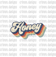 Retro Honey Sublimation Design Download