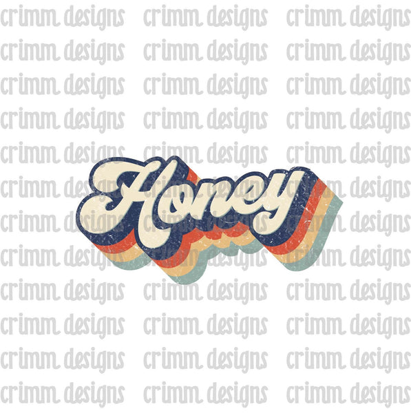 Retro Honey Sublimation Design Download