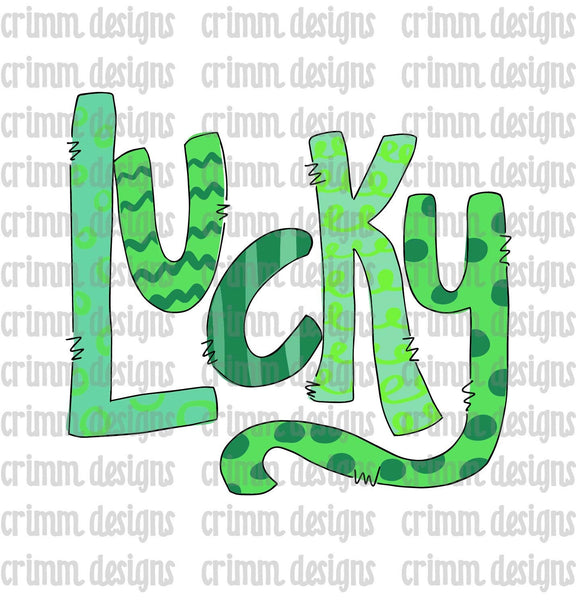 Lucky Doodle Sublimation Design Download