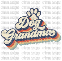 Retro Dog Grandma Sublimation Design Download