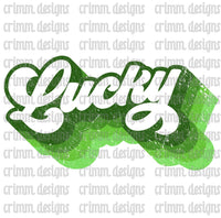 Lucky Retro Sublimation Design Download