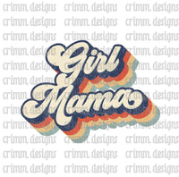 Retro Girl Mama Sublimation Design Download