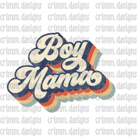 Retro Boy Mama Sublimation Design Download