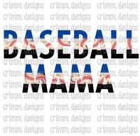 Baseball Mama Sublimation Design Download