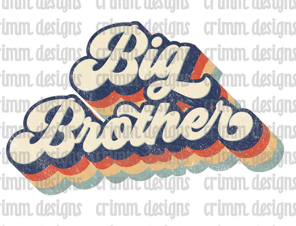 Retro Big Brother Sublimation Design Download