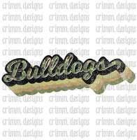 Retro Bulldogs Camo Sublimation Design Download